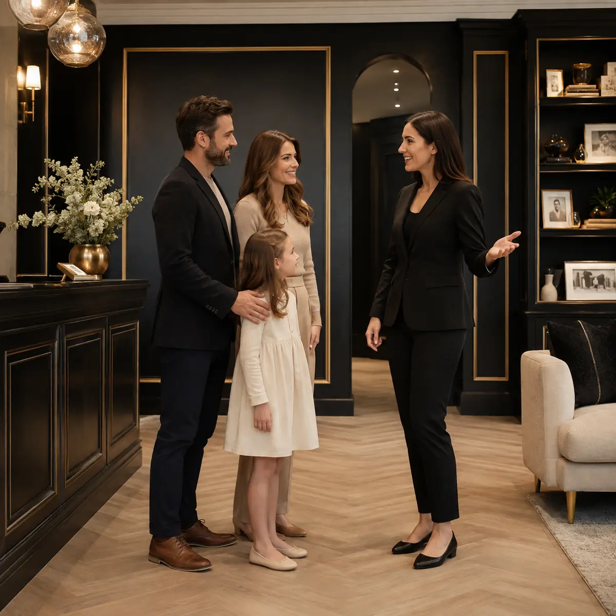 Qualified audience-owned business welcoming a family