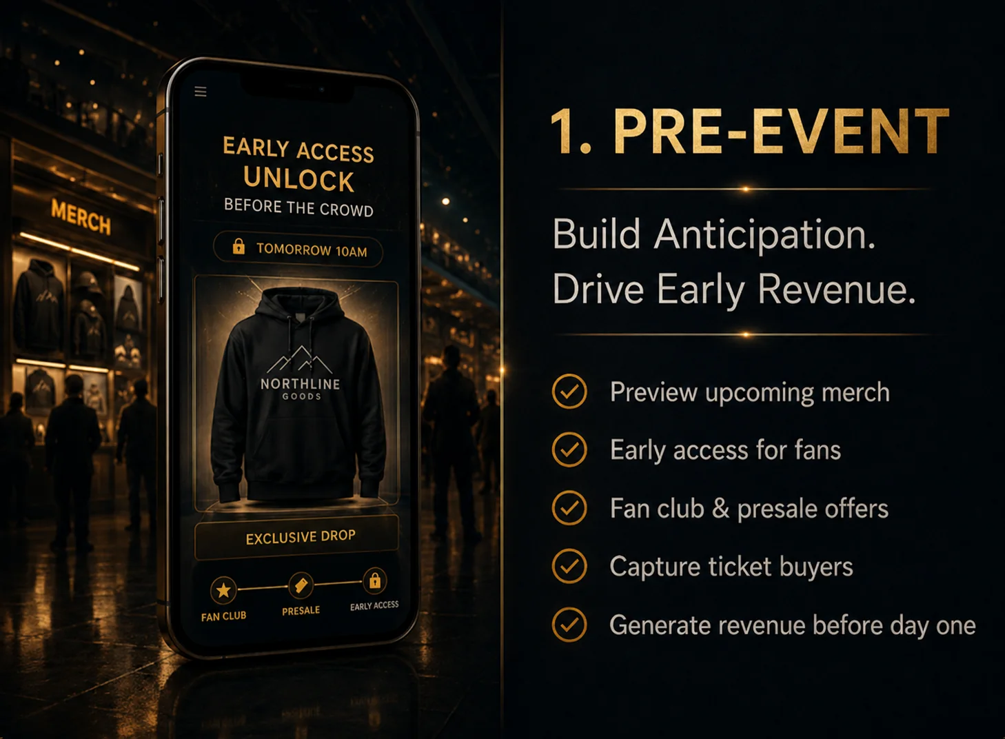 Pre-event lifecycle opportunity