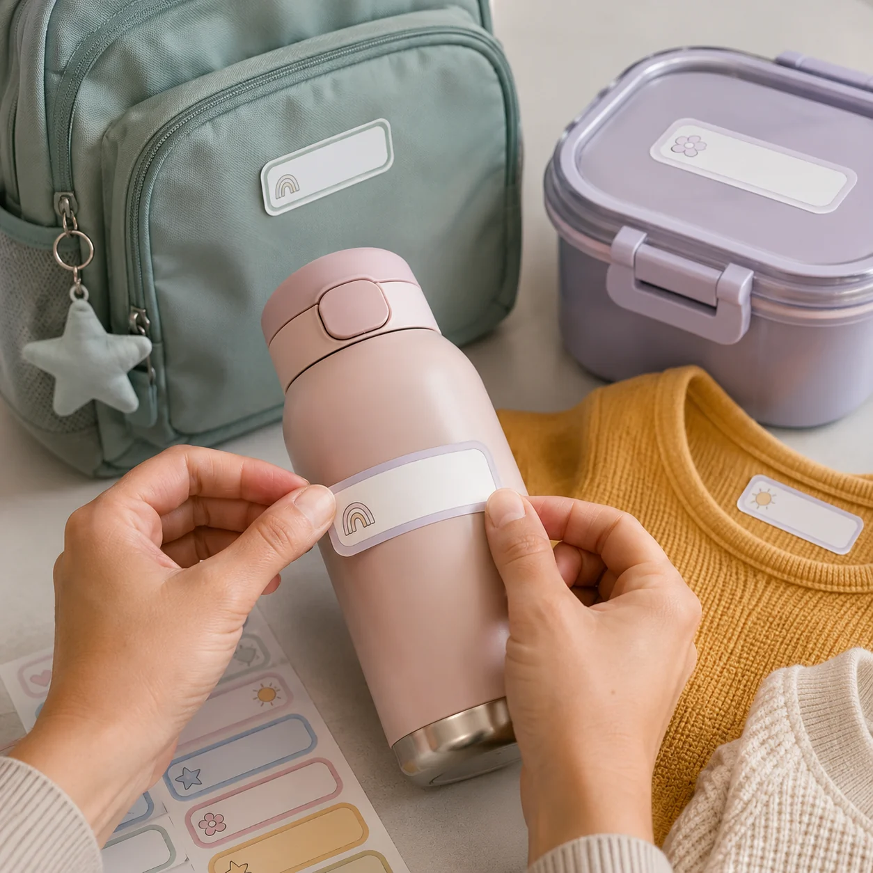 Personalized labels and accessories category example